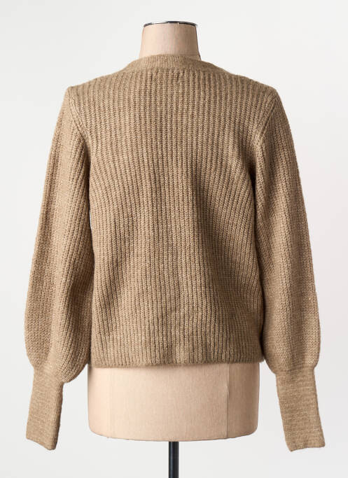 Gilet manches longues manches longues marron ONLY femme
