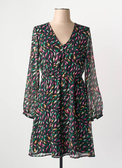 Robe longue col v rose ONLY femme