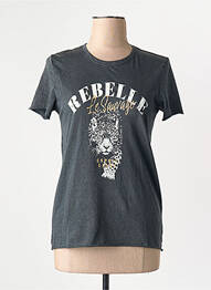 T-shirt col rond manches courtes noir ONLY femme
