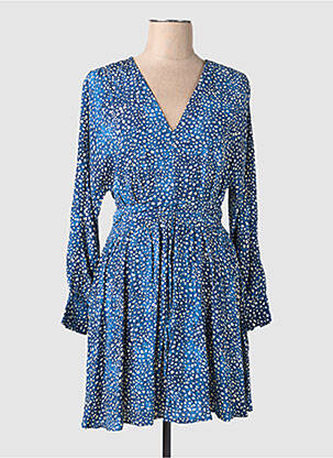 Robe mi-longue bleu MANGO femme