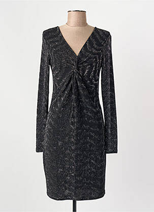 Robe mi-longue manches longues manches longues noir VERO MODA femme