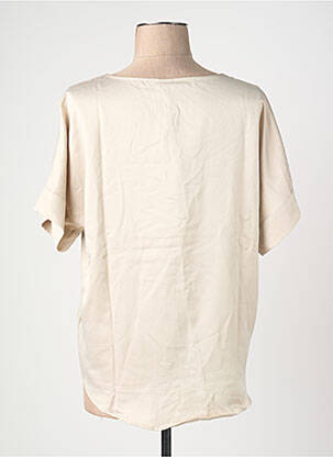 Blouse col rond beige VERO MODA femme