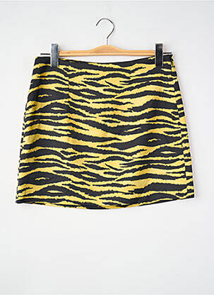 Jupe courte jaune MANGO femme