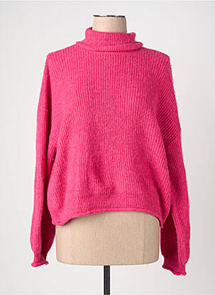 Pull col roulé coupe droite rose VERO MODA femme
