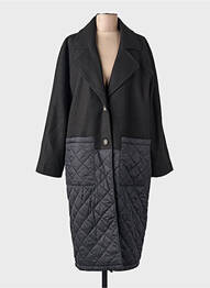 Manteau long noir ONLY femme