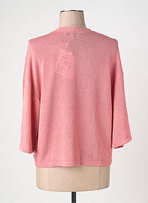 Gilet manches longues rose GARCIA femme