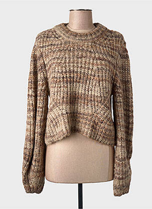 Pull coupe droite marron ONLY femme