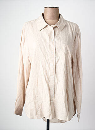 Chemisier coupe droite manches longues beige ONLY femme