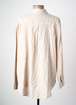 Chemisier coupe droite manches longues beige ONLY femme