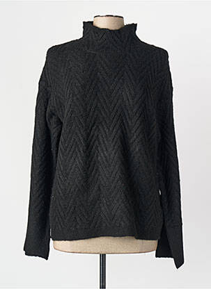 Pull col roulé noir ZABAIONE femme