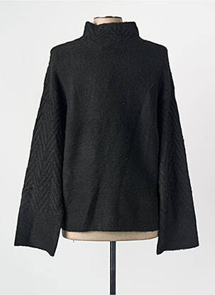 Pull col roulé noir ZABAIONE femme
