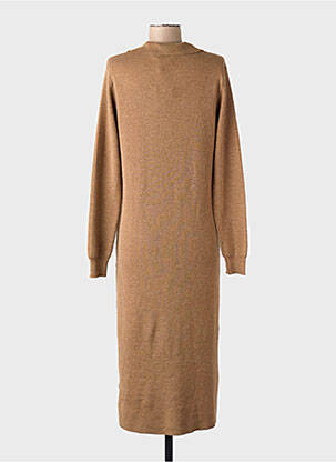 Robe longue manches longues manches longues beige VILA femme