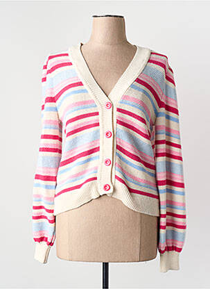 Gilet manches longues manches longues rose ONLY femme