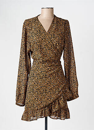 Robe courte manches longues manches longues marron ONLY femme