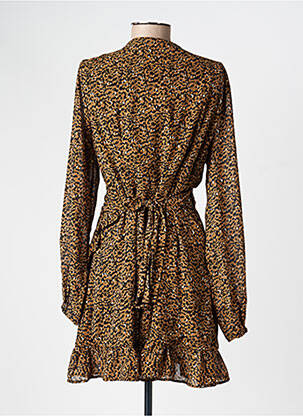 Robe courte manches longues manches longues marron ONLY femme