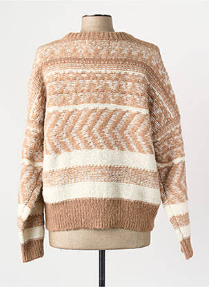 Pull col rond manches longues beige ONLY femme