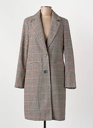 Manteau long col tailleur marron ONLY femme