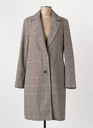 Manteau long col tailleur marron ONLY femme