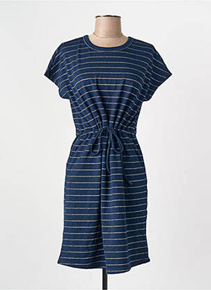 Robe courte col rond bleu ONLY femme
