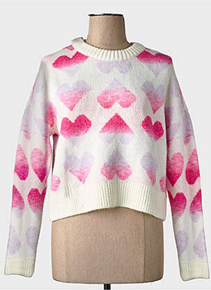 Pull coupe droite blanc ONLY femme