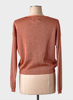 Gilet manches longues orange BELLITA femme