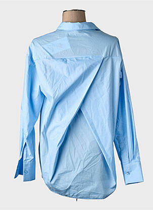 Chemisier coupe droite manches longues bleu ONLY femme