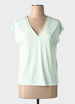 T-shirt coupe droite manches courtes vert ONLY femme