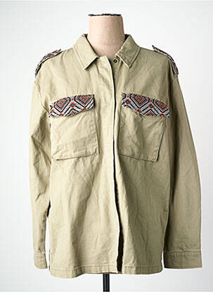 Veste en jean manches longues marron ONLY femme