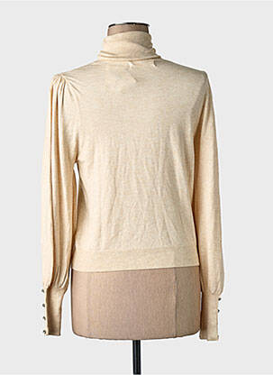 Pull col roulé beige MANGO femme