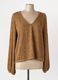 Pull col v manches longues marron VILA femme