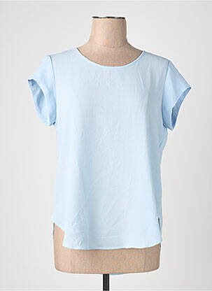 Top col rond bleu ONLY femme
