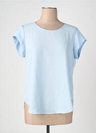 Top col rond bleu ONLY femme