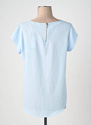 Top col rond bleu ONLY femme