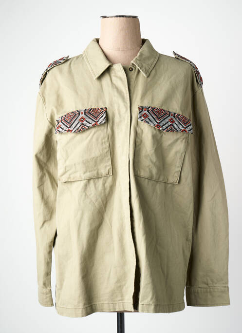 Veste en jean manches longues marron ONLY femme