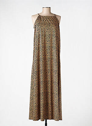 Robe courte sans manche sans manche marron JACQUELINE DE YONG femme
