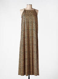 Robe courte sans manche sans manche marron JACQUELINE DE YONG femme