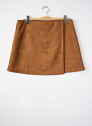 Jupe courte marron MANGO femme