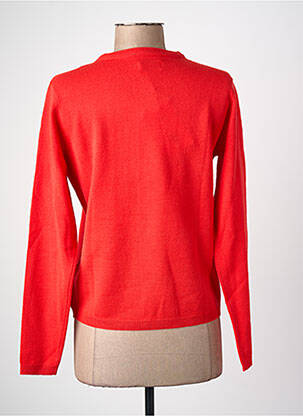 Pull col rond manches longues rouge ONLY femme