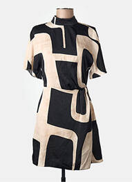 Robe courte beige MANGO femme