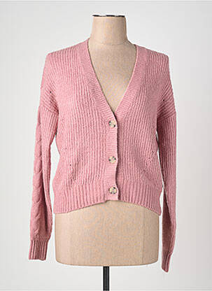 Gilet manches longues rose GARCIA femme