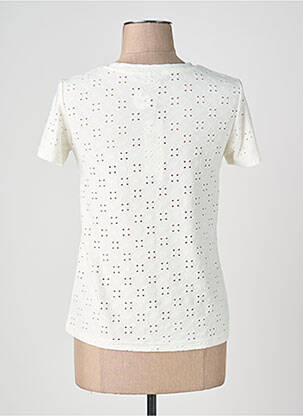 T-shirt col rond manches courtes blanc JACQUELINE DE YONG femme