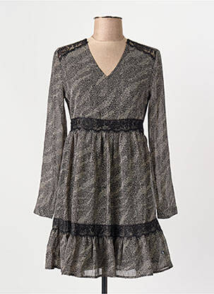 Robe mi-longue gris LE TEMPS DES CERISES femme