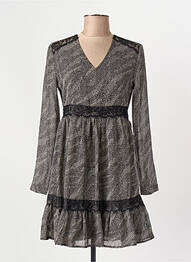 Robe mi-longue gris LE TEMPS DES CERISES femme