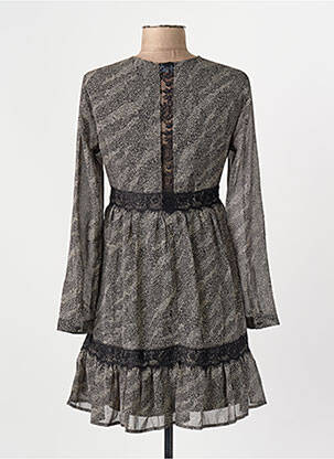 Robe mi-longue gris LE TEMPS DES CERISES femme