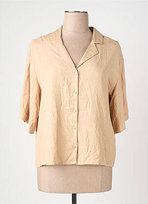 Chemisier manches courtes manches courtes beige VILA femme