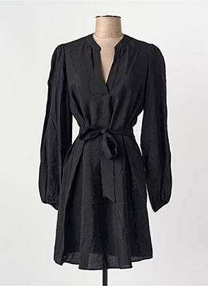 Robe mi-longue col v noir VILA femme
