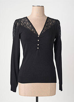 Pull noir MORGAN femme