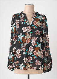 Chemisier manches longues manches longues noir ONLY femme