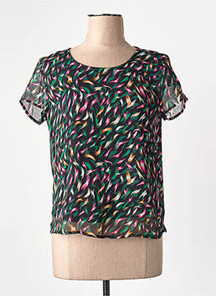 T-shirt col rond vert ONLY femme