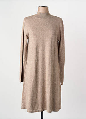 Robe pull manches longues manches longues beige VILA femme